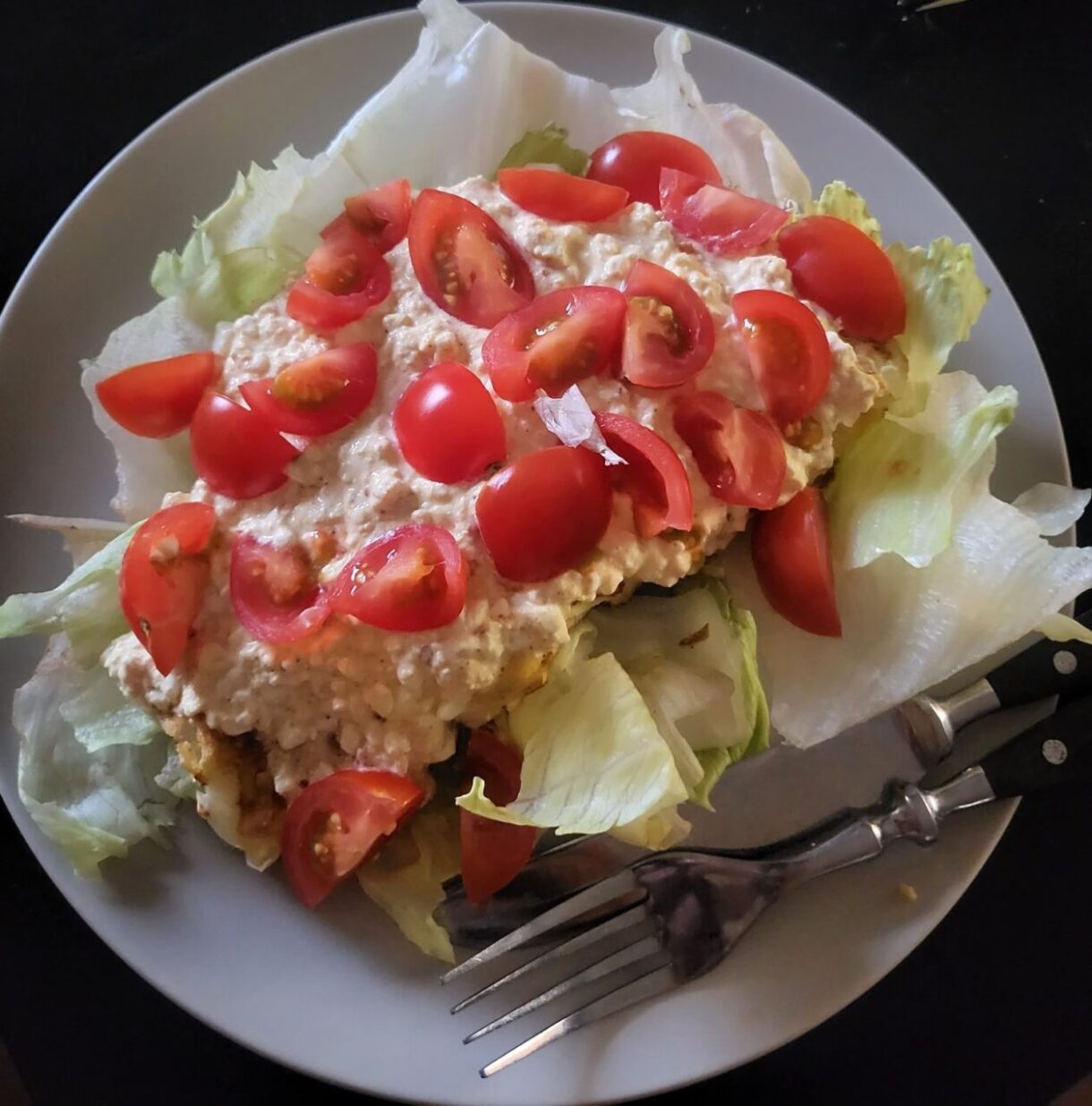 Torskerovnsalat med hytteost